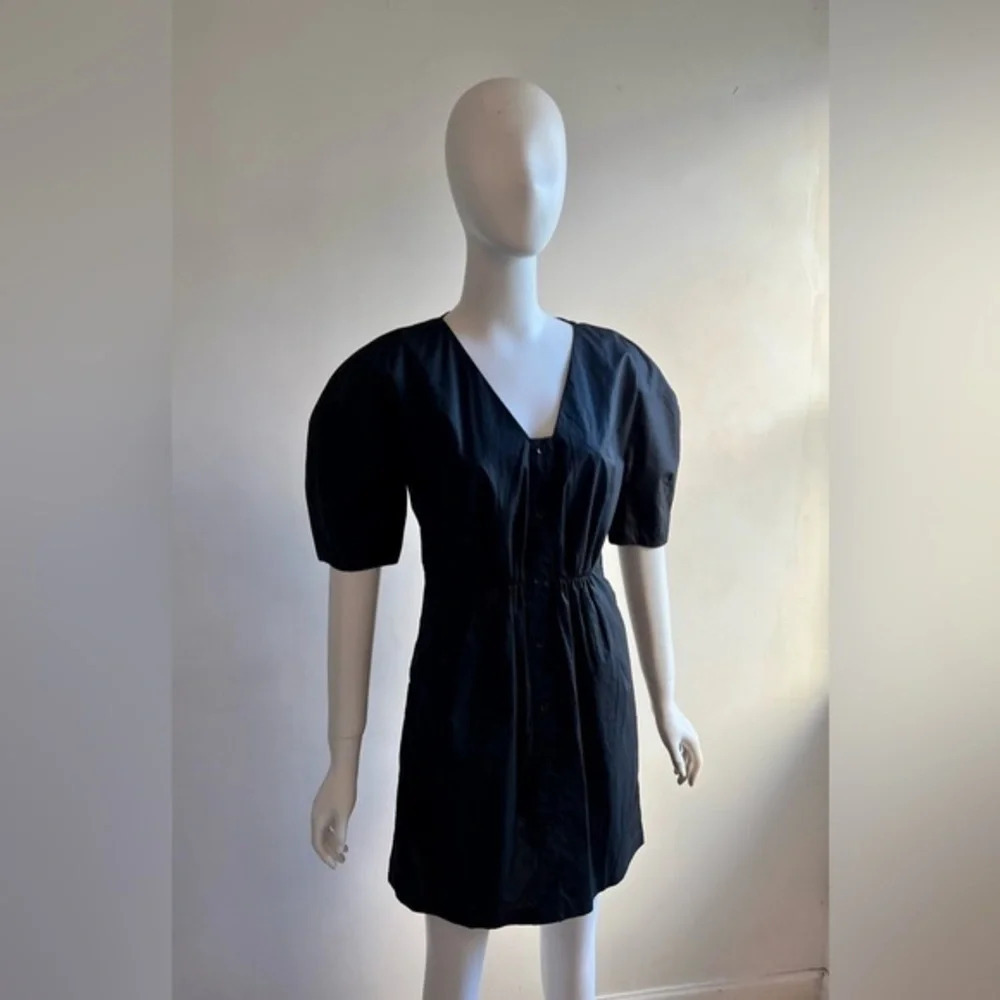 Urban Revivo Womens Puff Sleeve Mini Dress Black  Cups Size 6 NWT
